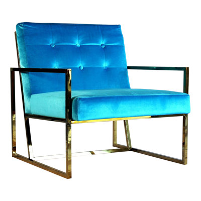 Fauteuil 29 po en velours capitonné
