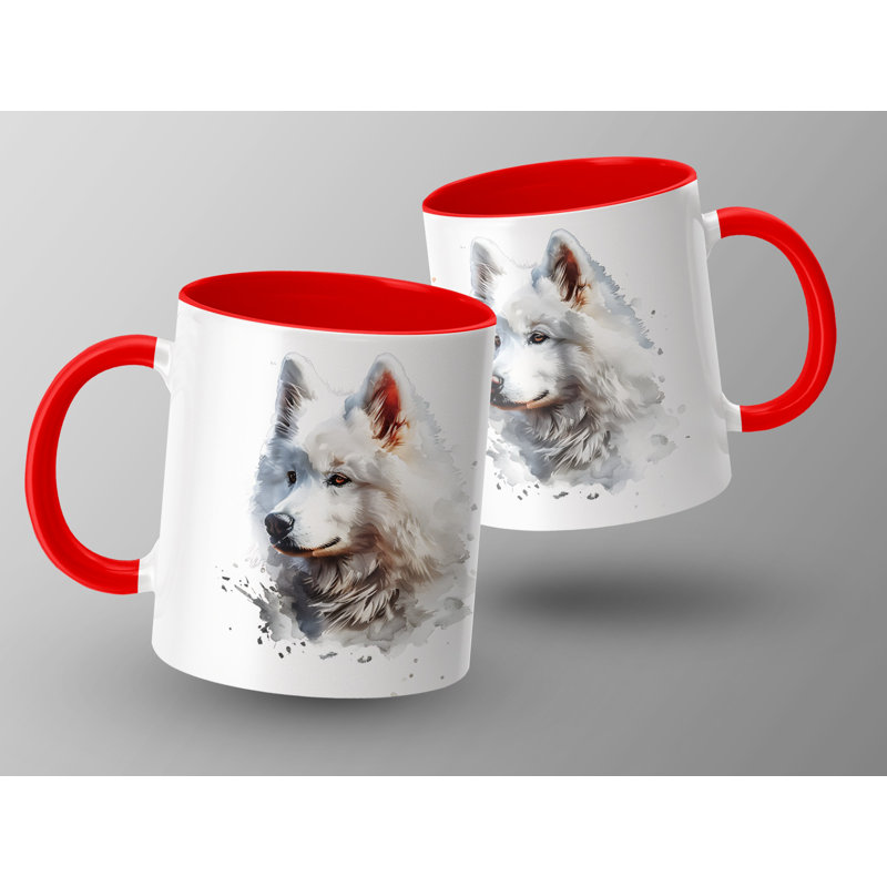 Ceramic Coffee Mug, Red, 3