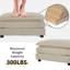Repose-pieds rembourré en chenille-2047288321