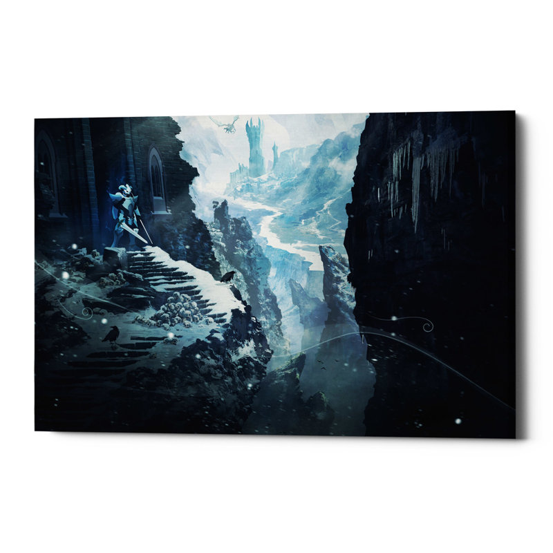 « winter ruins », impression sur toile, H 40 po x l 60 po x P 1,5 po