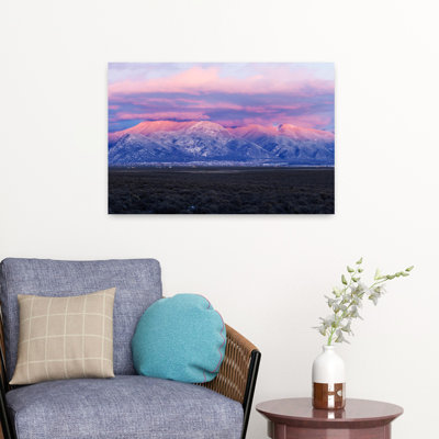 Sunset Over Mountain Range Sangre De Cristo Mountains Taos Taos County New Mexico Usa Abstract Contemporary Landscape Nature Art