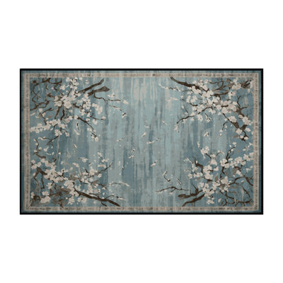 Machine Washable Gray Area Rug