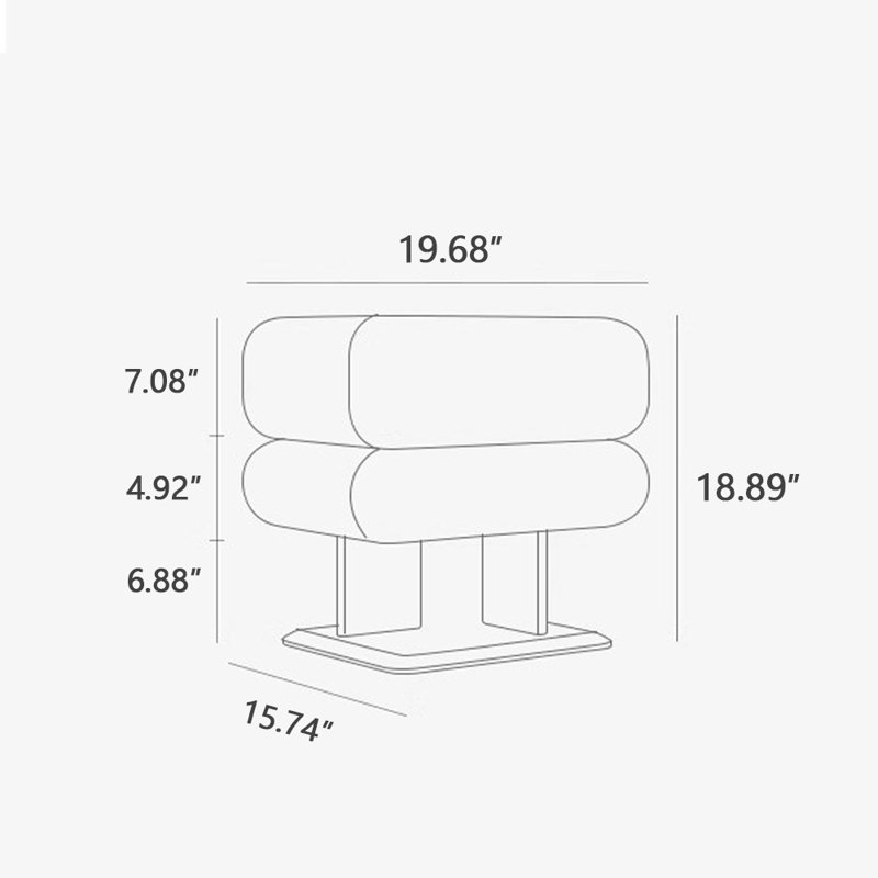 15.7'' W Nightstand Modern Side Table Bedroom with Drawer, Small End Bedside Table with Solid Wood Legs for Bedroom, Dorm and Living Room