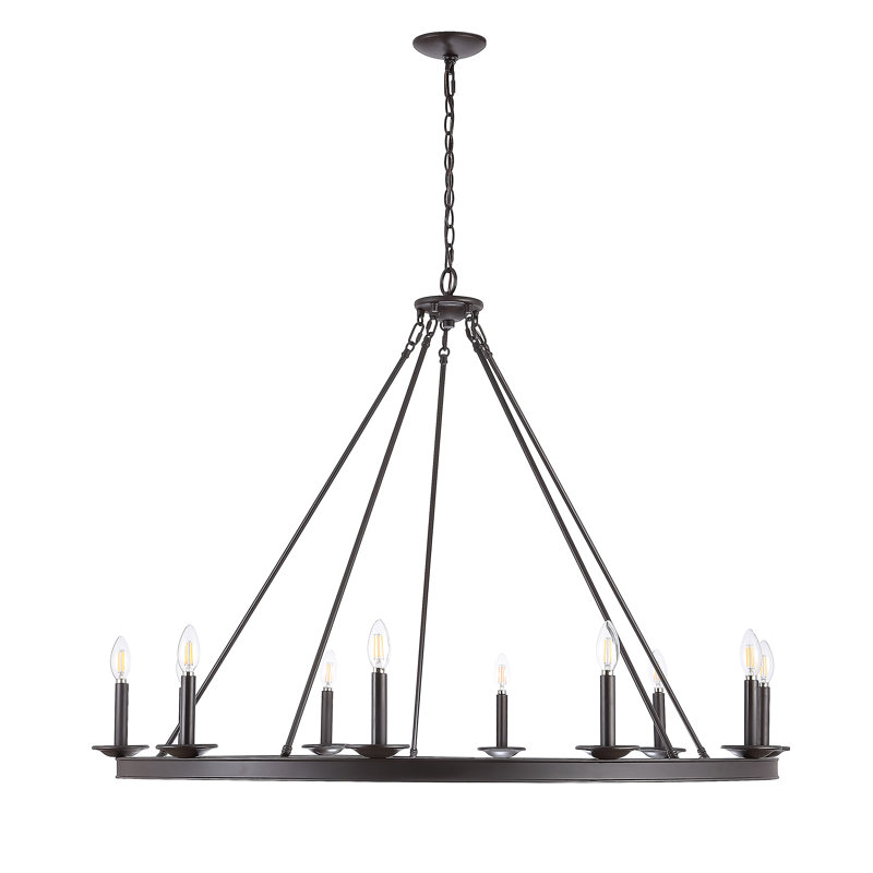 Natividad 10 - Light Chandelier, Gold Painted, 10 Lights