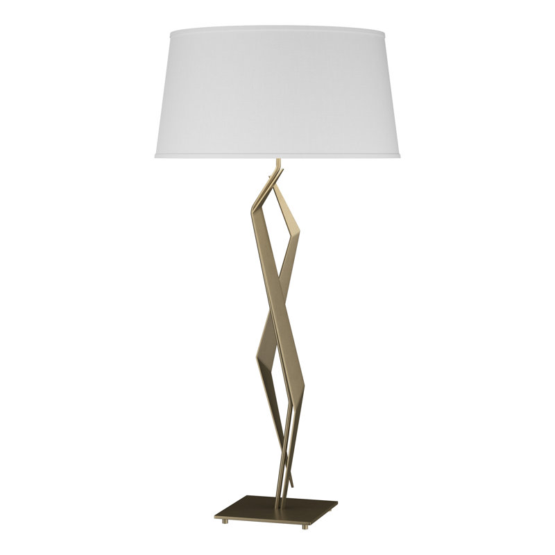 Facet 33.7" Standard Table Lamp, Natural Anna, Soft Gold