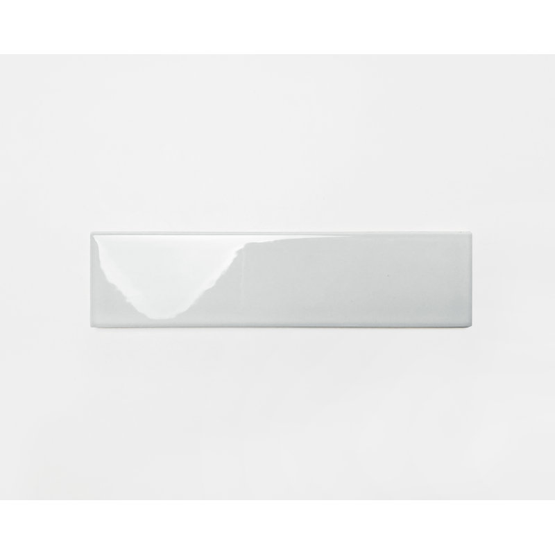 Hudson 2" x 8" Ceramic Singular Tile, Cool Gray Glossy