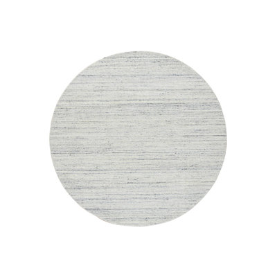 Tapis oriental rond en laine ivoire tissé à la main 6 pi 0 po x 6 pi 0 po - MOA10264777