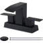 Centerset Bathroom Faucet with Drain Assembly