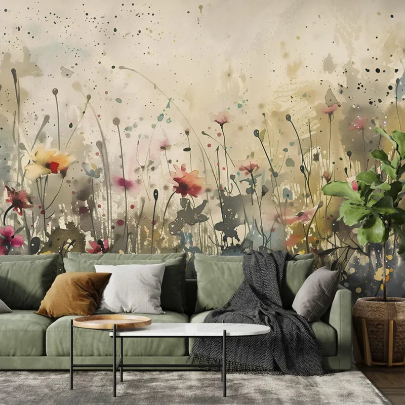 Aquarelle de rêve, L 96 po x l 108 po