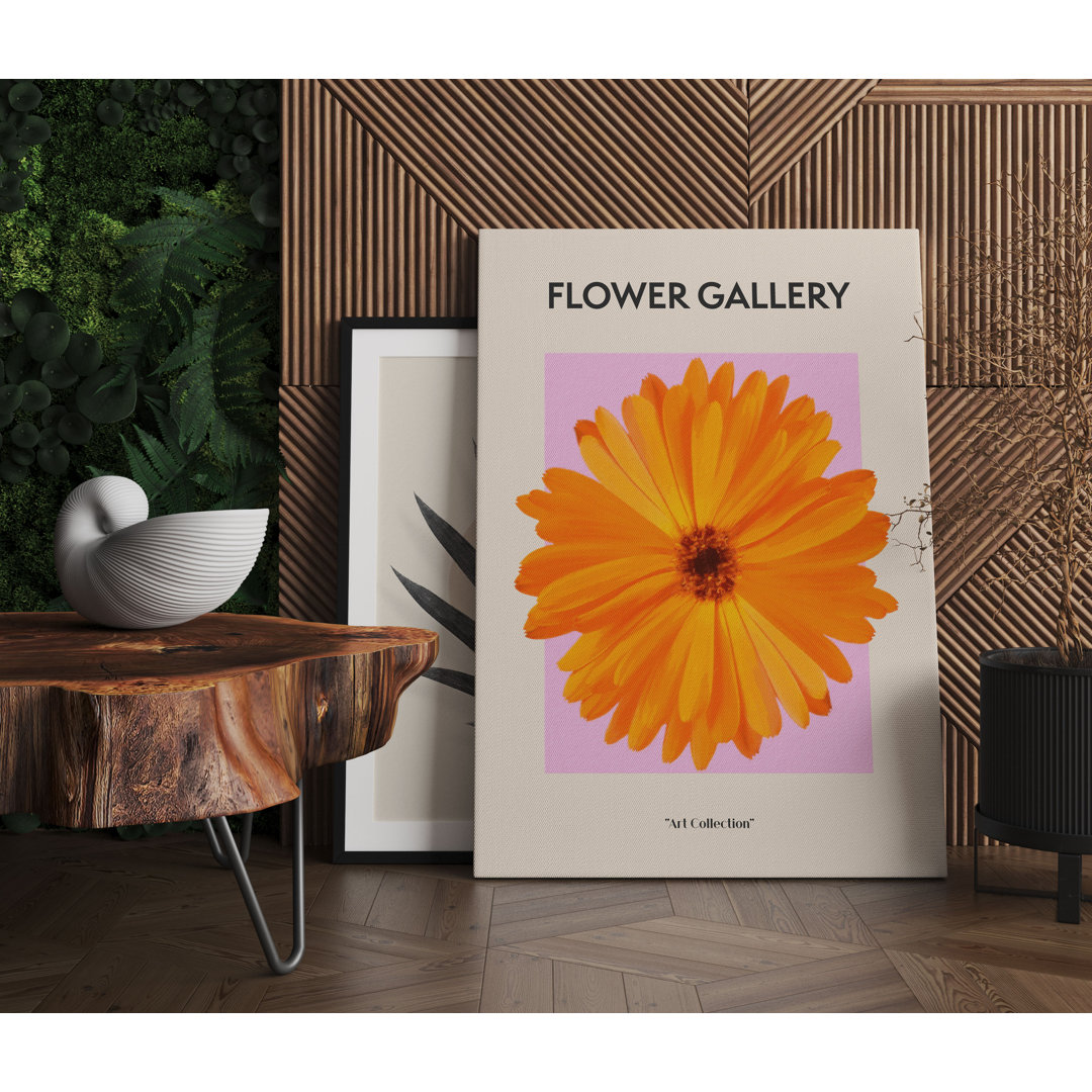 Flower Gallery  - Orange Ringelblume Als Leinwandbild Art_1063