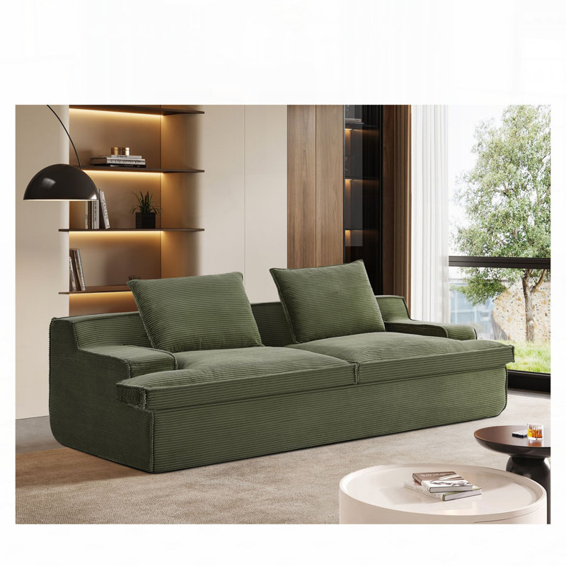 Canapé surdimensionné en mousse à compression, Vert