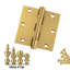 Charnière de porte simple à roulement à billes H 3,5 po x l 3,5 po-65781561