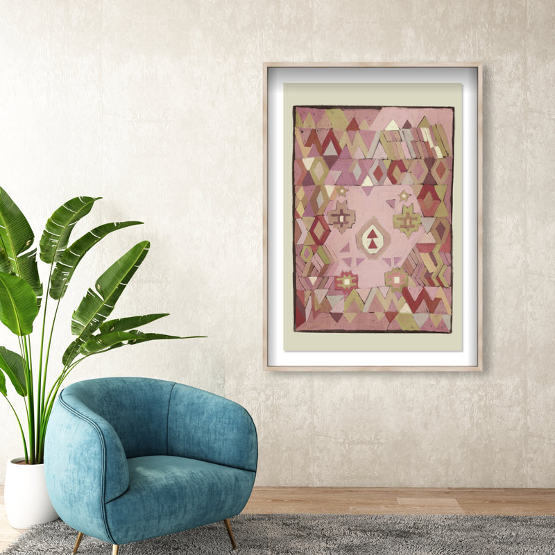Tapestry Boehme II Shadowbox Abstract Print by Oliver Gal, Black Frame, 10 x 15, 16.5"H x 11.5"W, Natural Oak Shadowbox