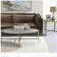 Table d'appoint ronde gris champagne