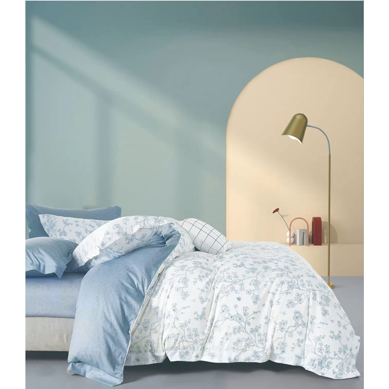 Ensemble de housse de couette en coton à densité de tissage 400 fils Danielle, Très grand lit