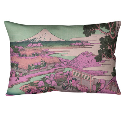 Katsushika Hokusai Reversible Throw Pillow