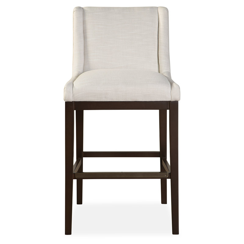 Upholstered Bar Stool with Solid Wood Frame, Bliss