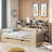 Rabito  Daybed With Storage Shelves, Two Drawers And Study Desk-822325189