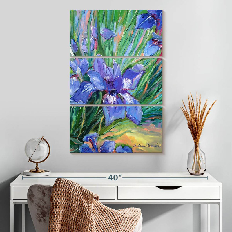 Harnek Iris Fleurs II, H 32 po x l 20 po