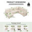  Canapé modulaire modulaire avec méridienne, Coussin double couche profond et confortable-128968745-128968753