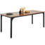 Table de salle à manger rectangulaire 71 pouces brun, matériau et surface stratifiée, support de 300 lb, idéal pour les salles de réunion