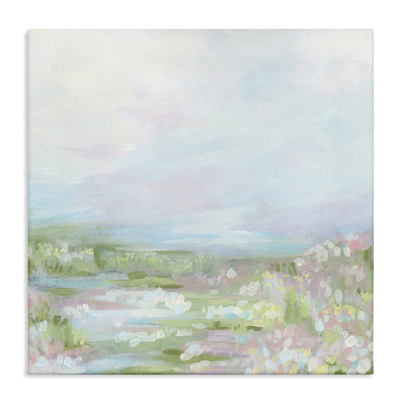 "Pastel Soft Landscape", art mural par June Erica Vess, H 17 po x l 17 po