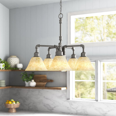 Lustre rétro avec 5 lumières Eilif