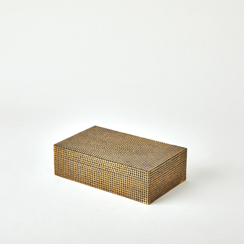 Handmade Decorative Box, 3.5" H x 12.25" W x 7.25" D