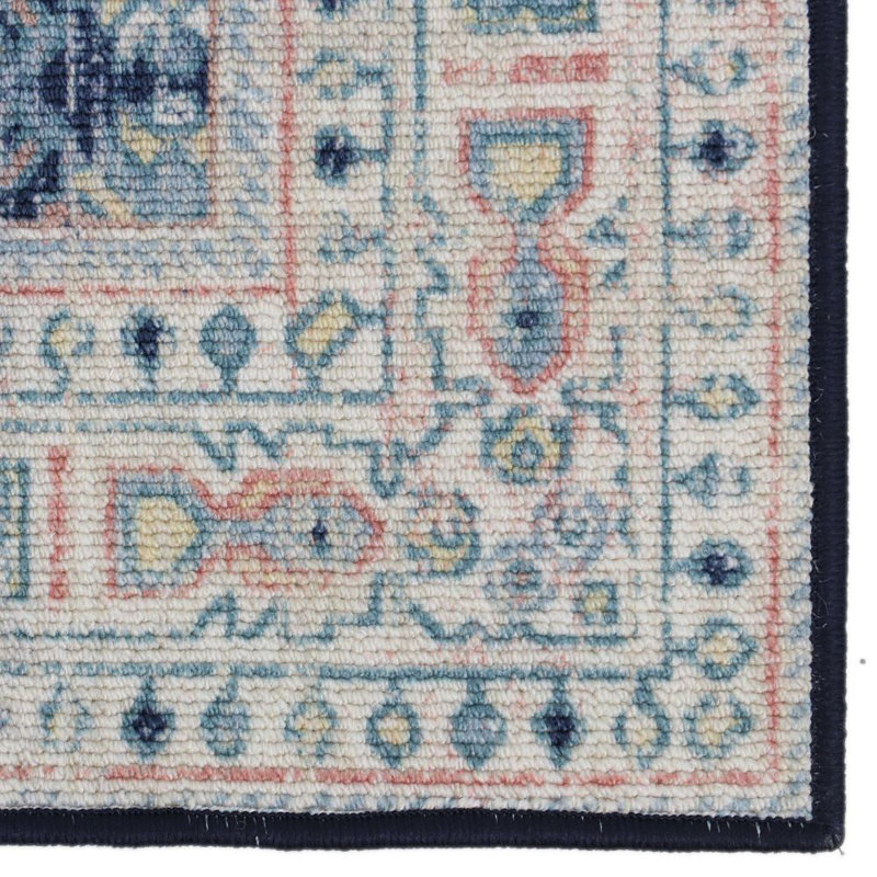 Tapis bleu area Adelle, Rectangle 5 pi x 7 pi