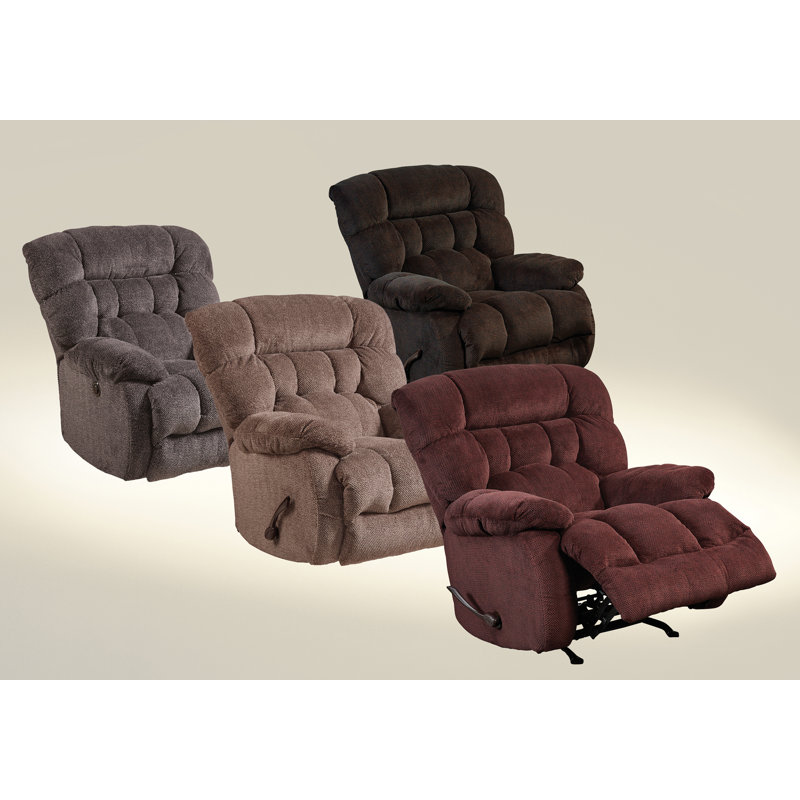 Fauteuil inclinable manuel oscillant standard de 40 po de large Oundle, Rouge