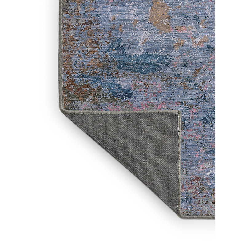 Tapis bleu / brun Brookeville, Rectangle 6 pi x 9 pi