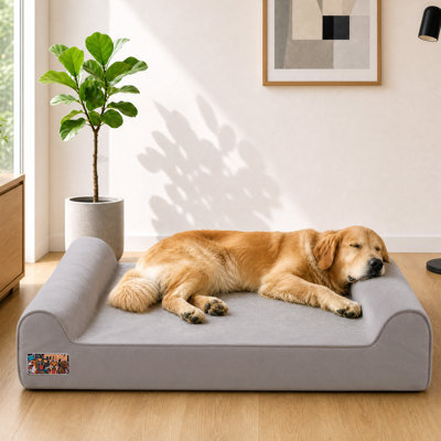 Extra Large Orthopedic Memory Foam Dog Bed with Waterproof Liner and Washable Removable Cover