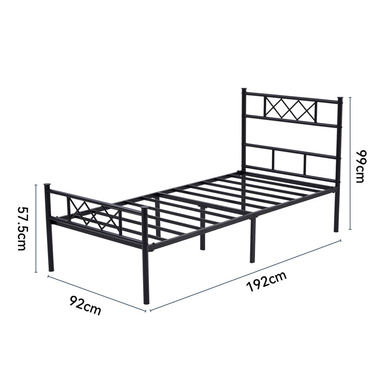 Metal Bed, Single (3')