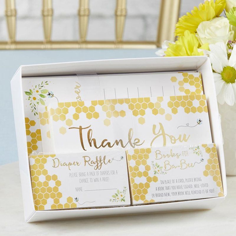 Ensemble de cartes Sweet As Can Bee Invitation & Thank You (ensemble de 25)