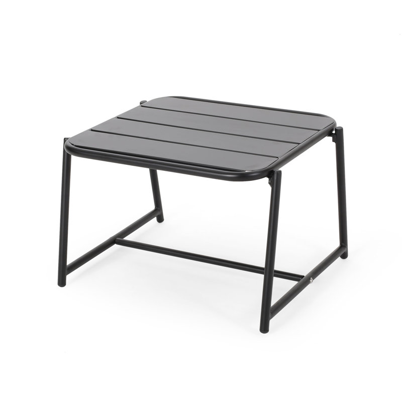 Table d'appoint moderne en fer, Noir mat