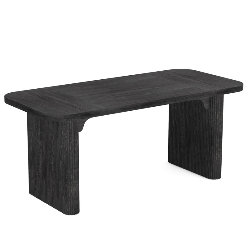 Girace 62.99'' W Modern Simple Executive Computer Desk with Engineered Wood Top and Legs, Black