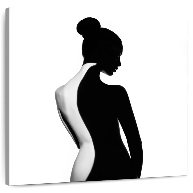 Silhouette créative de femme, H 20 po x l 20 po