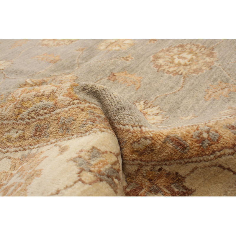 Tapis gris / kaki en laine noué à la main One Age of One-of-a-Kind Cramden