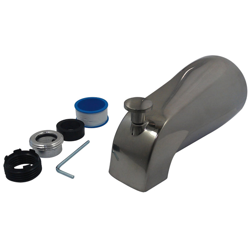 Kingston Brass Made To Match 5-3/8 Inch Universal Tub Spout, Brushed Nickel, Included