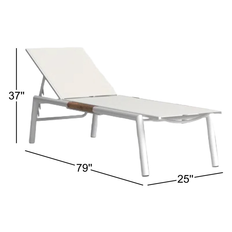 Dean Outdoor Teak Chaise Lounge