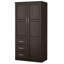 Armoire-penderie 100% en bois massif à 2 portes Metro avec tiroirs, tablettes et tringle - armoire de rangement pour vêtements autoportante-2123376709