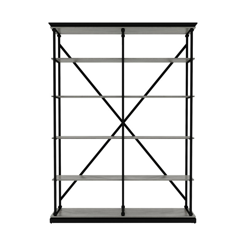 Calton Etagere Bookcase, Antique Gray