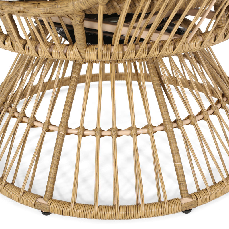 FAUTEUIL PIVOTANT RESEDA, Blanc/naturel