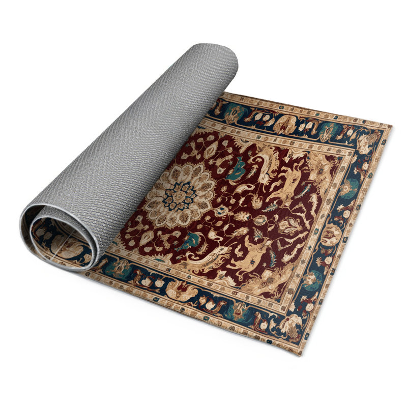 Persian Brown Indoor and Outdoor Area Rug, Rectangle 2' x 3'