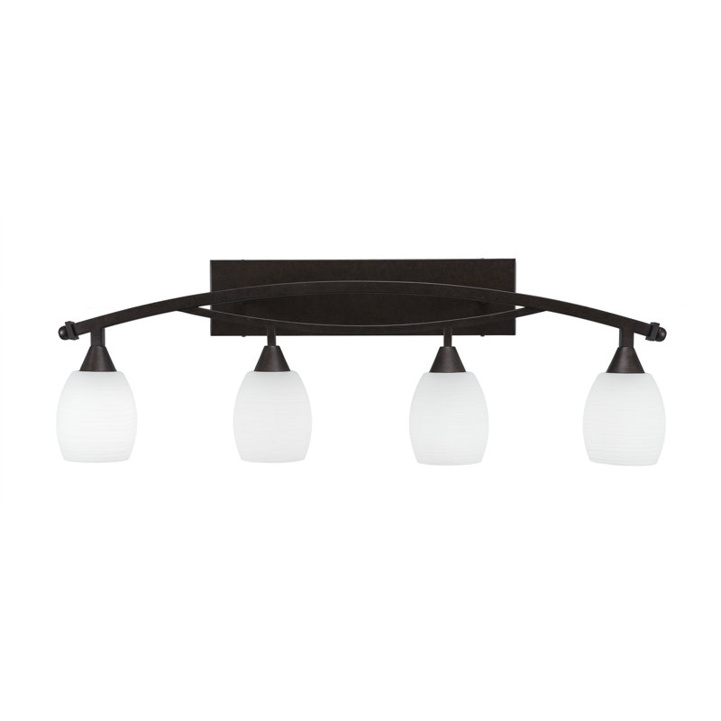 Éclairage pour meuble-lavabo bronze 4 lumières Eisenhauer