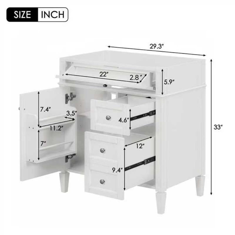 29.3'' Bathroom Vanity without Top Sink