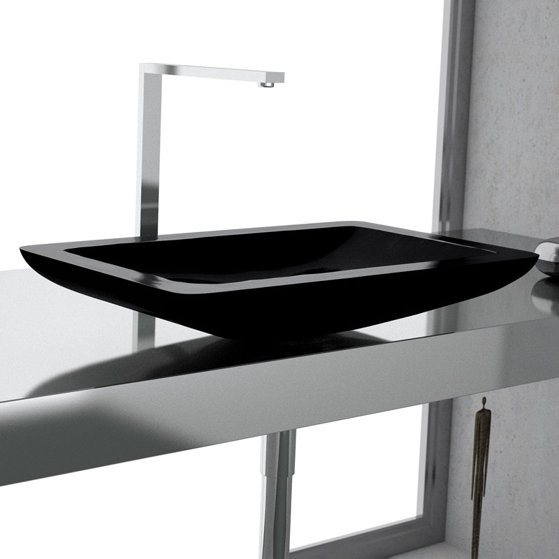 Vogue 25.6'' L Bathroom Sink, Black