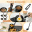 Gril de table à raclette 1000 W avec 4 woks antiadhésifs et spatules en bois