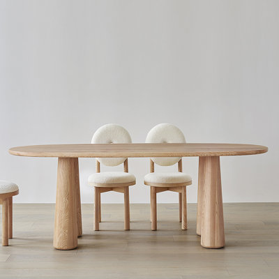 Oval Solid Wood Dining Table