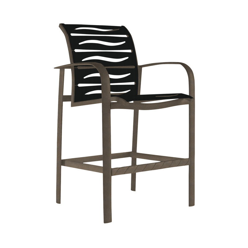 Laguna Beach Outdoor Bar Stool, Mocha, Obsidian